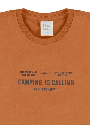 Pulla Bulla - Camiseta Meia Malha Marrom - PULLA BULLA