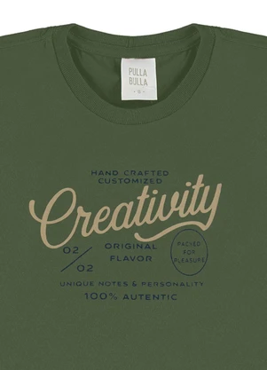 Pulla Bulla - Camiseta Meia Malha Verde - PULLA BULLA