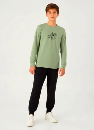 Pulla Bulla - Camiseta Meia Malha Verde - PULLA BULLA