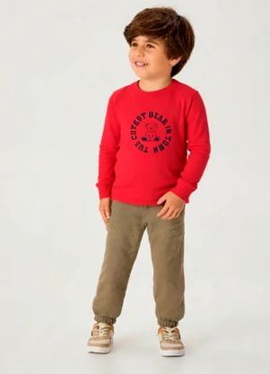 Pulla Bulla - Camiseta Meia Malha Vermelho - PULLA BULLA