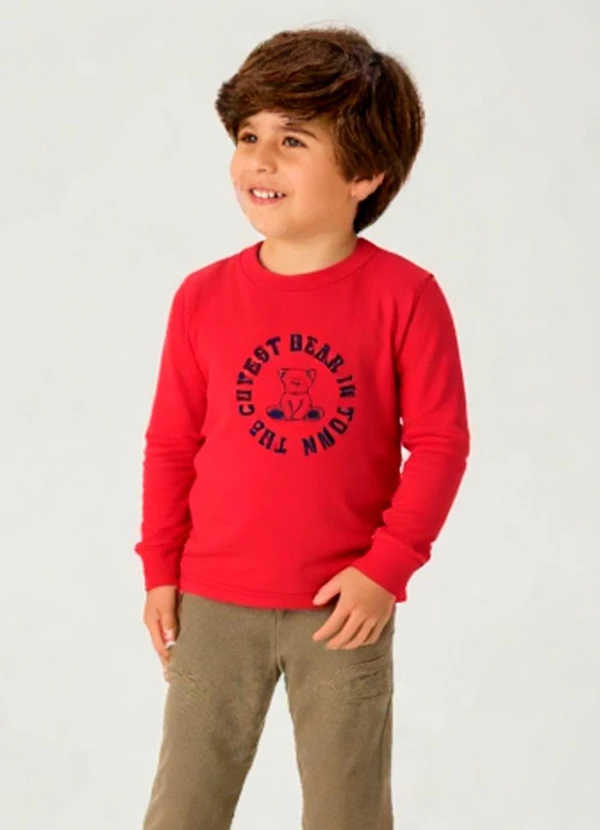 Pulla Bulla - Camiseta Meia Malha Vermelho