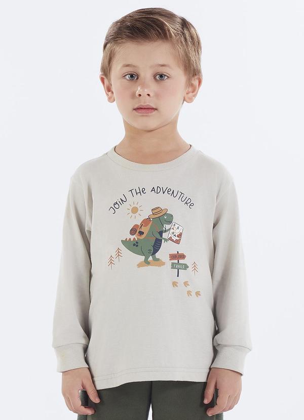 Pulla Bulla - Camiseta Primeiros Passos Meia Malha Cinza