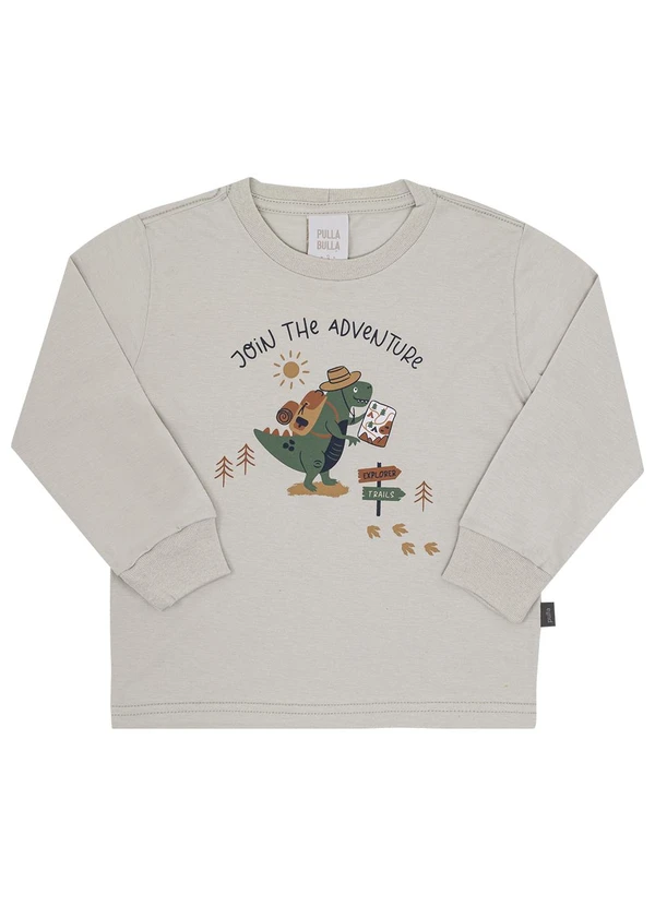 Pulla Bulla - Camiseta Primeiros Passos Meia Malha Cinza 3