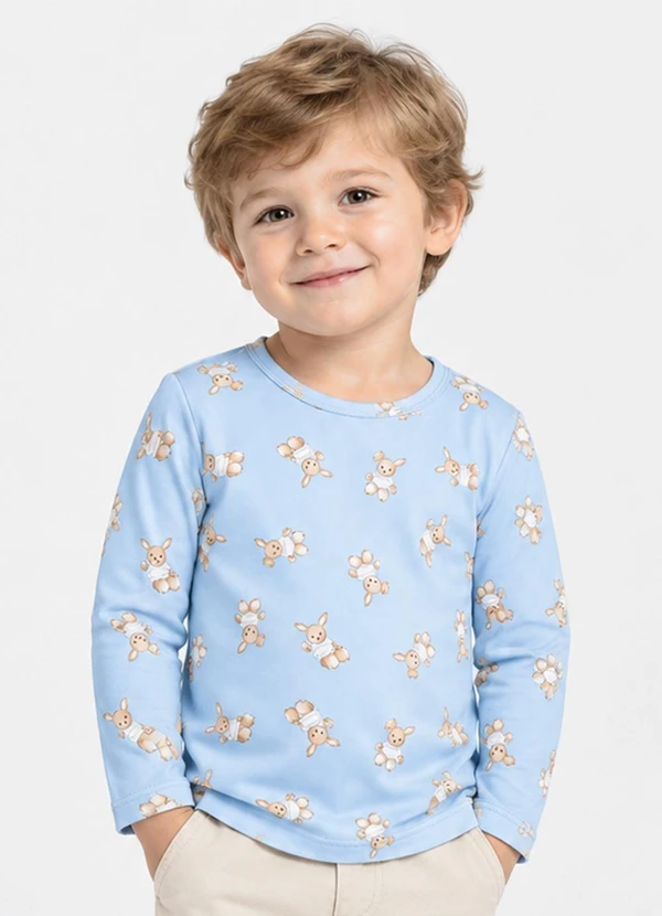Select - Camiseta Verão Infantil Masculino Azul