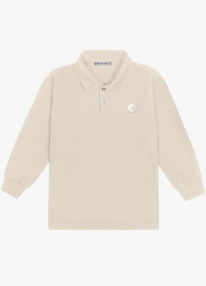 Trick Nick - Polo Infantil Manga Longa Masculina Bege - TRICK NICK
