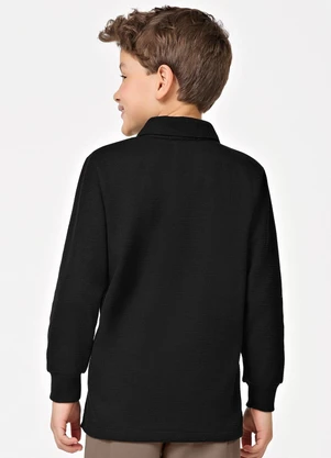 Trick Nick - Polo Infantil Manga Longa Masculina Preto - TRICK NICK