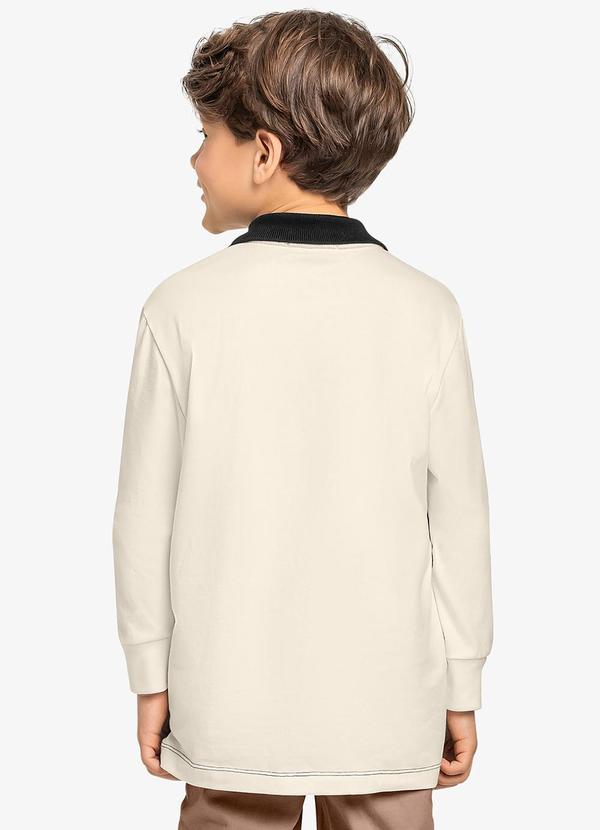 Trick Nick - Polo Infantil Masculino Manga Longa Bege 2