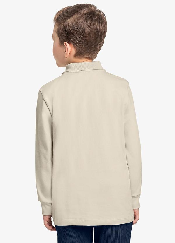 Trick Nick - Polo Infantil Masculino Manga Longa Bege 2