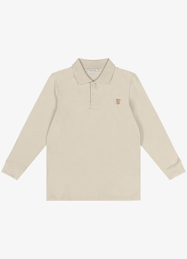 Trick Nick - Polo Infantil Masculino Manga Longa Bege 5