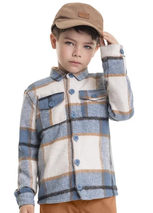 Quimby - Shacket Xadrez Infantil Menino Azul - QUIMBY