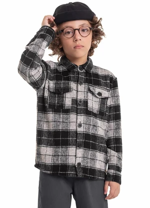 Quimby - Shacket Xadrez Infantil Menino Preto - QUIMBY