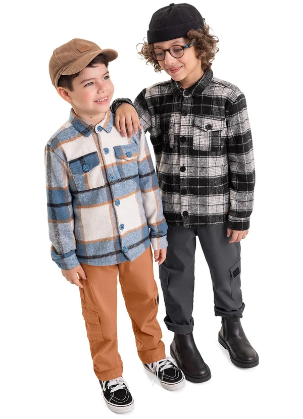 Quimby - Shacket Xadrez Infantil Menino Preto 2