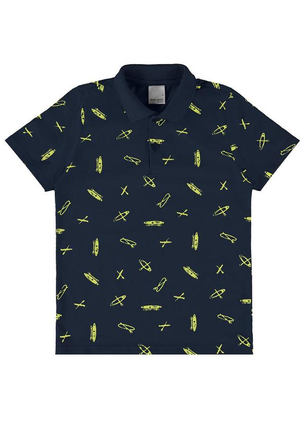 Malwee Kids - Camisa Azul Marinho Polo Canoagem Menino
