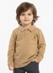 Lik Boys - Camisa Gola Polo Ml Avulsa em Piquet Branca - variação: Bege