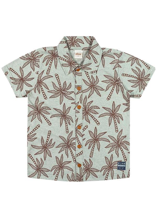 Elian - Camisa Infantil Estampada Coqueiros Elian Verde