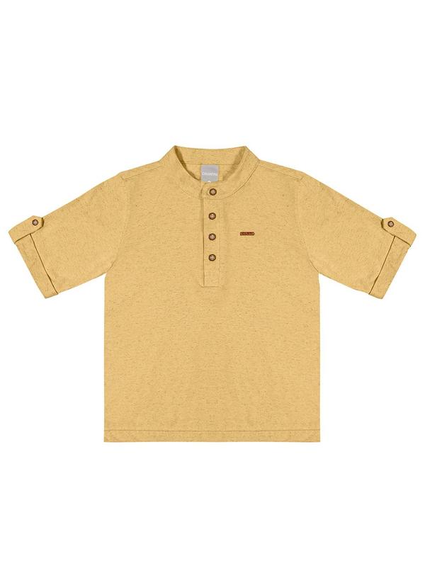 Colorittá - Camisa Infantil Menino Botões Colorittá Amarela