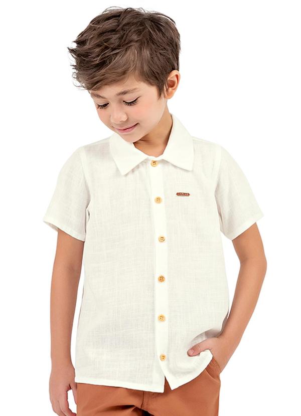 Colorittá - Camisa Infantil Menino Social de Colorittá Bege