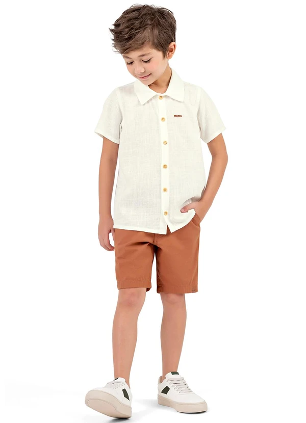 Colorittá - Camisa Infantil Menino Social de Colorittá Bege 2