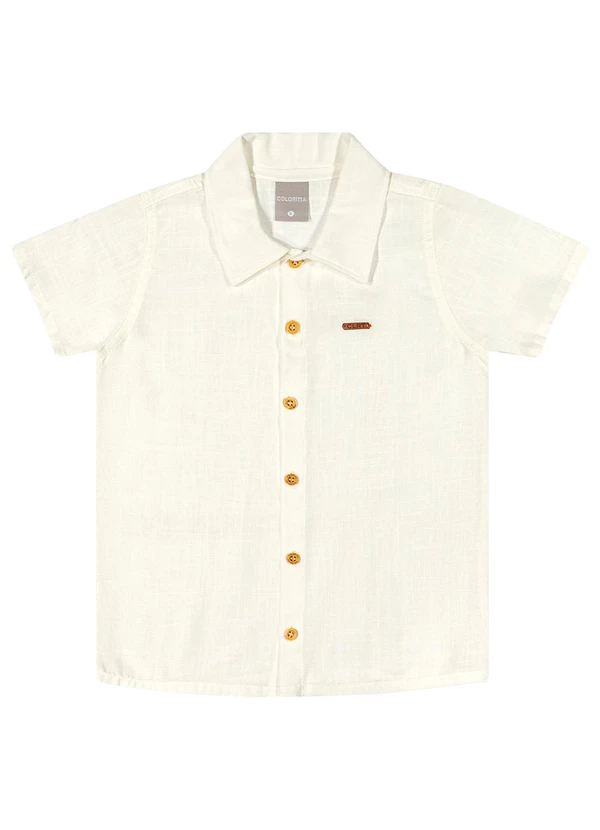 Colorittá - Camisa Infantil Menino Social de Colorittá Bege 3