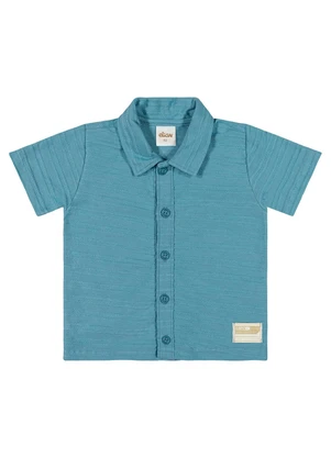 Camisa Infantil Menino Textura Elian (Azul) - ELIAN