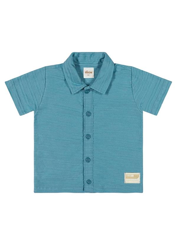 Elian - Camisa Infantil Menino Textura Elian Azul