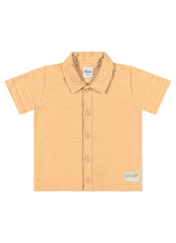 Elian - Camisa Infantil Menino Textura Elian Laranja 3