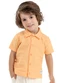 Elian - Camisa Infantil Menino Textura Elian Azul - variação: Laranja