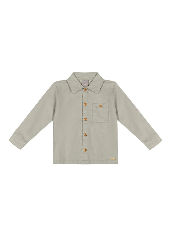 Colorittá - Camisa Infantil Menino Veludo Cotelê Verde