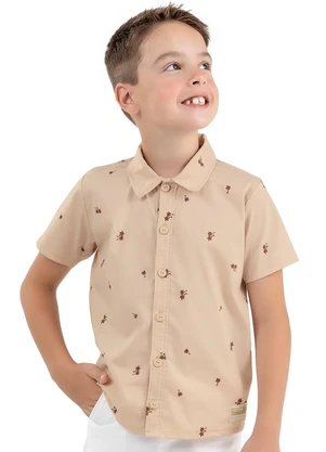 Camisa Infantil Menino (Verde) Elian (Bege) - ELIAN