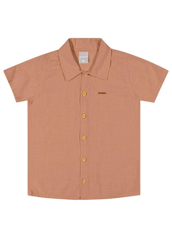 Colorittá - Camisa Infantil Social de Colorittá Marrom