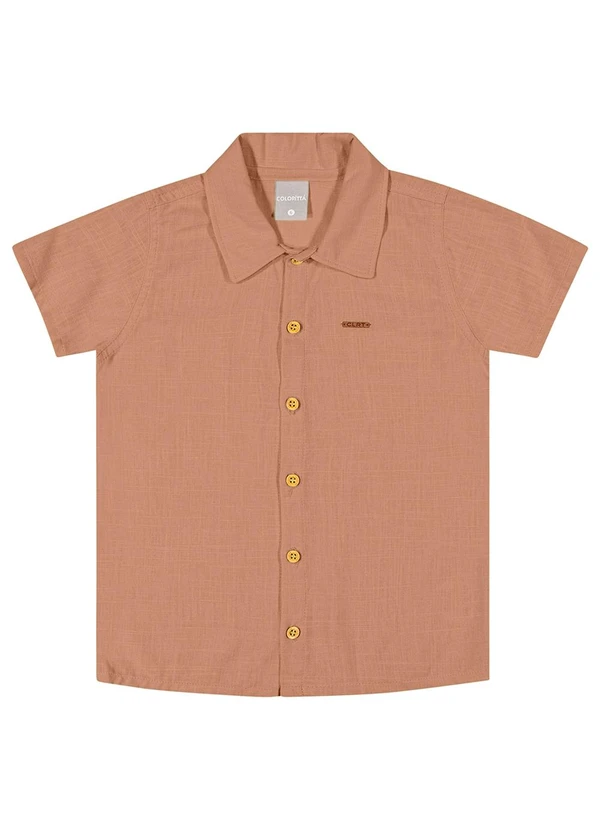 Colorittá - Camisa Infantil Social de Colorittá Marrom 1