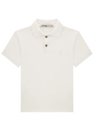 Ioluig - Camisa Menino Polo em Piquet Bege - IOLUIG
