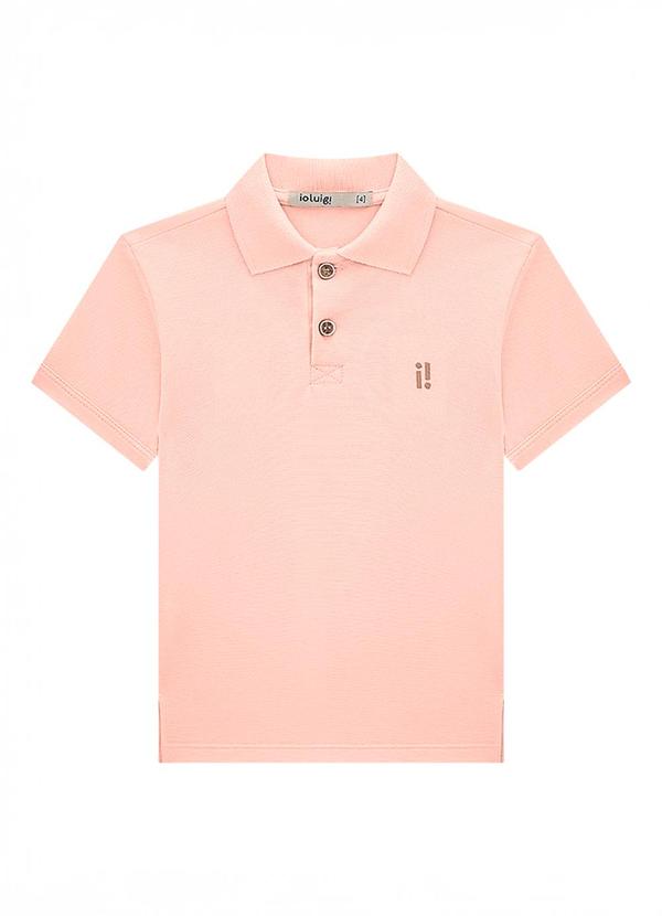 Ioluig - Camisa Menino Polo em Piquet Laranja