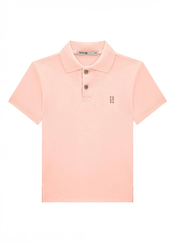 Ioluig - Camisa Menino Polo em Piquet Laranja