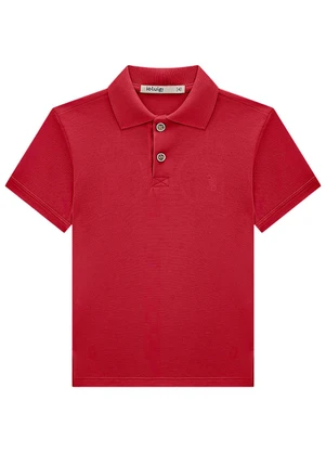 Ioluig - Camisa Menino Polo em Piquet Vermelho - IOLUIG