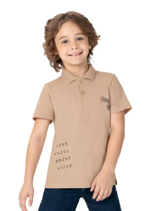 Malwee Kids - Camisa Nude Polo Enjoy Menino - MALWEE KIDS
