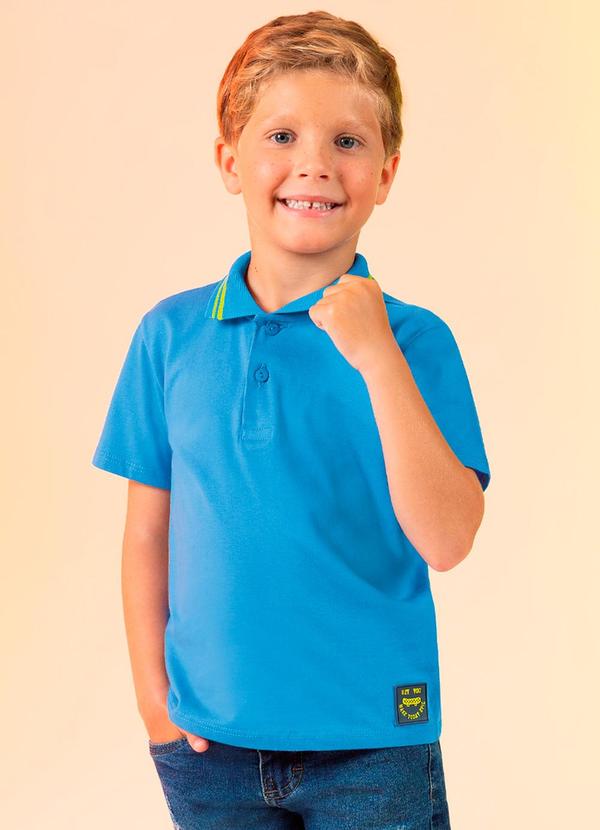 Cativa Kids - Camisa Polo Básica Infantil Azul