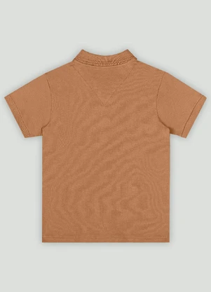 Up Baby - Camisa Polo Básica para Meninos Marrom - UP BABY