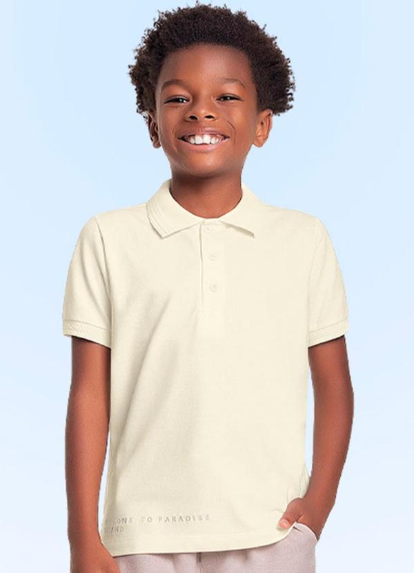 Fakini Kids - Camisa Polo Bege