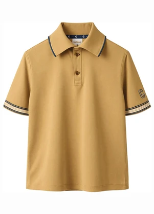 Carinhoso - Camisa Polo com Bordado Amarelo Mostarda - CARINHOSO