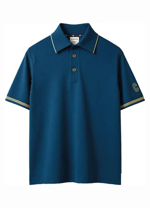 Carinhoso - Camisa Polo com Bordado Azul Escuro - CARINHOSO