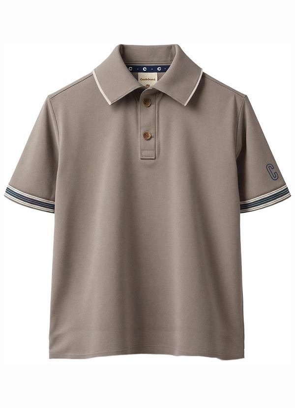 Carinhoso - Camisa Polo com Bordado Bege