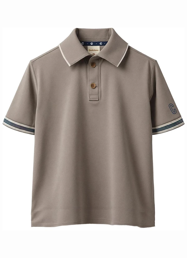 Carinhoso - Camisa Polo com Bordado Bege