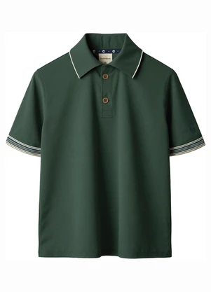 Carinhoso - Camisa Polo com Bordado Verde Esmeralda - CARINHOSO