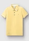 Carinhoso - Camisa Polo em Malha Linho Trabalhada Amarelo - variação: Amarelo
