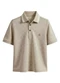 Carinhoso - Camisa Polo em Piquet Geométrico Areia - variação: Areia