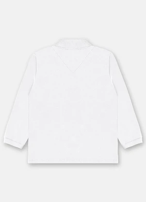 Up Baby - Camisa Polo em Piquet para Branco - UP BABY