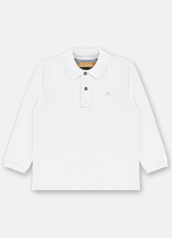 Up Baby - Camisa Polo em Piquet para Branco