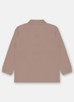 Up Baby - Camisa Polo em Piquet para Marrom - UP BABY