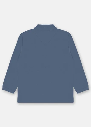 Up Baby - Camisa Polo em Piquet para Menino Azul - UP BABY